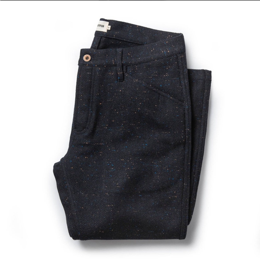 Taylor Stitch: Camp Pant in Navy Donegal Herringbone